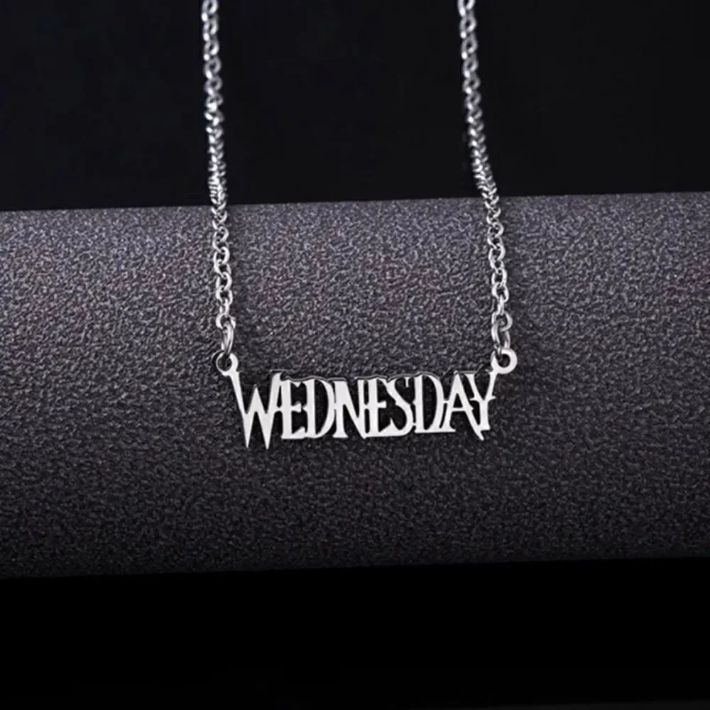 Fashion jewelry necklace NWT “Wednesday” stainless steel